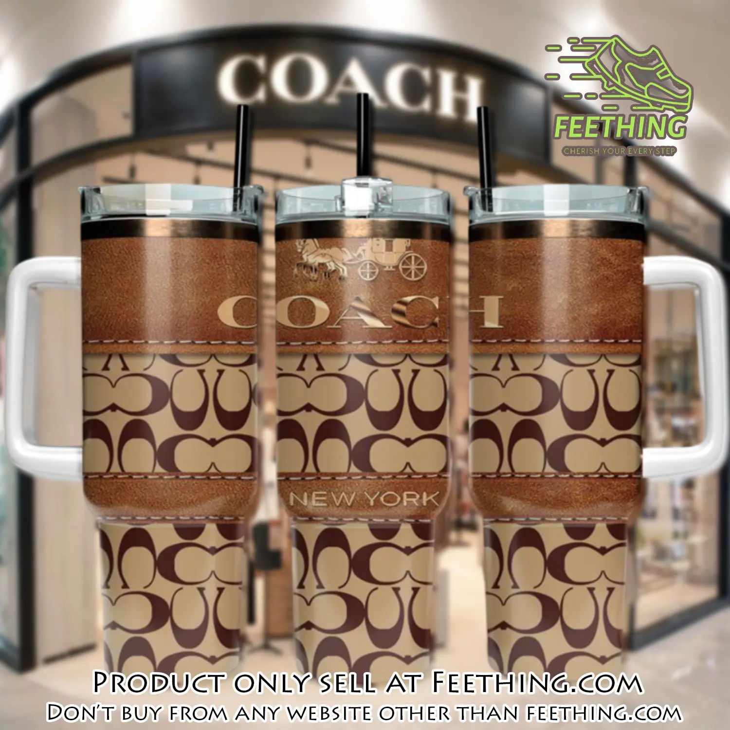 Coach new york stanley tumbler 40oz stanley tumbler coach logo ktb1120 ft5648592